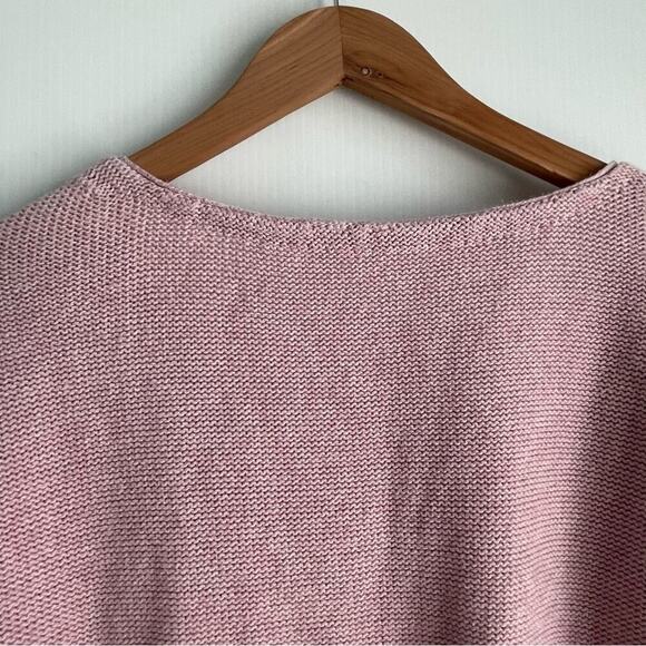 Anthropologie MOTH pink scoop neck pullover cardigan sweater 100% cotton size XS - Picture 7 of 9